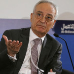 Jordan’s Finance Minister Umayya Toukan speaks during the third Lebanon Economic Forum in Beirut