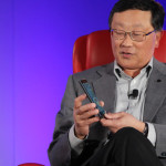 CEO – Above- Chen shows off the BlackBerry Priv. Image Credit- Mark Sullivan_Venturebeat