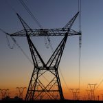 Electricity pylons carry power from Cape Town’s Koeberg nuclear power plant
